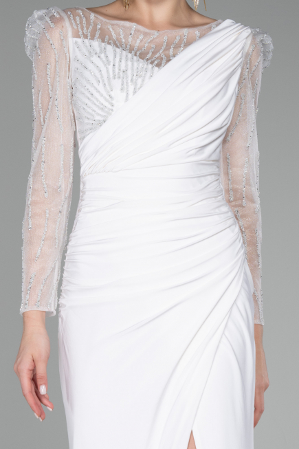 Robe de Soirée Longue Blanc ABU4117