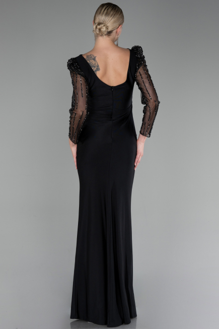 Robe de Soirée Grande Taille Longue Noir ABU4119