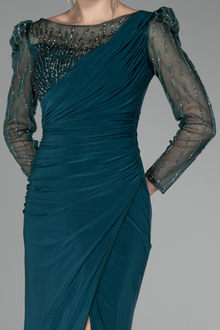 Robe de Soirée Longue Émeraude ABU4117