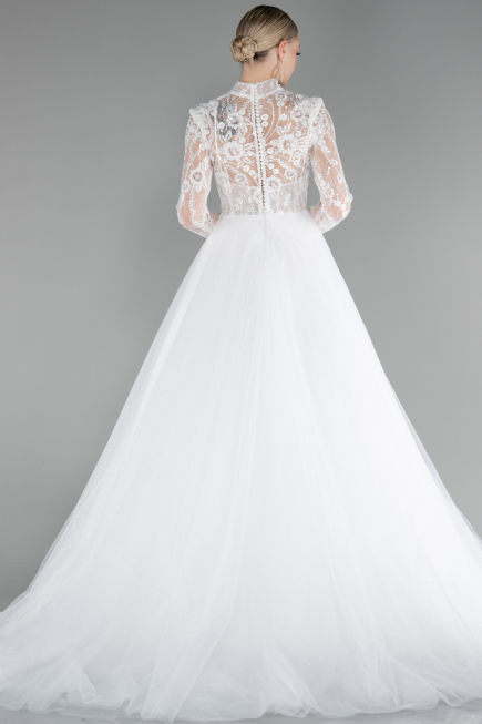 Robes de Mariage Longue Blanc ABU4107
