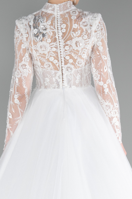 Robes de Mariage Longue Blanc ABU4107