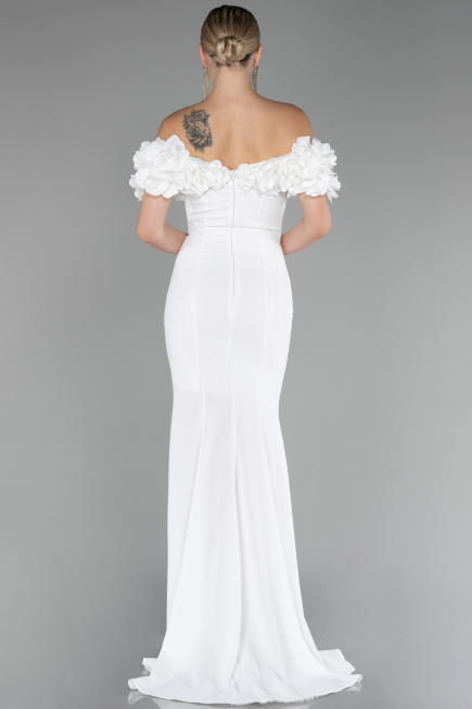 Robe de Soirée Longue Blanc ABU4080