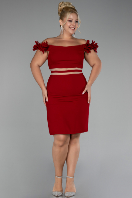 Robe de Cérémonie Courte Rouge ABK2120