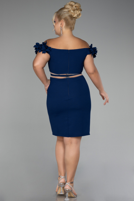 Robe de Cérémonie Courte Bleu Marine ABK2120