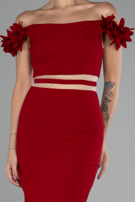Robe de Cérémonie Courte Rouge ABK2120
