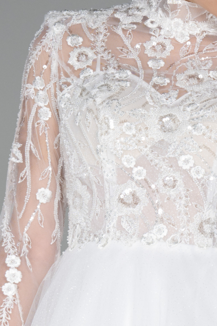 Robes de Mariage Longue Blanc ABU4107