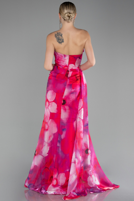 Robe de Soirée Longue Fushia ABU4169