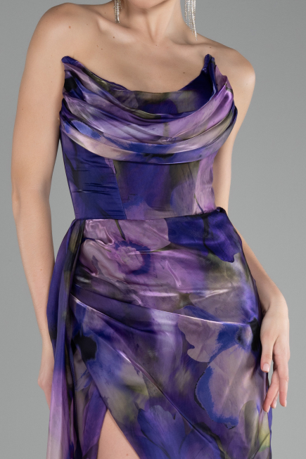 Robe de Soirée Longue Violet ABU4169