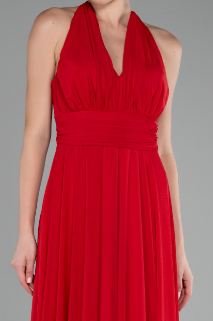 Robe de Soirée Longue Rouge ABU4188