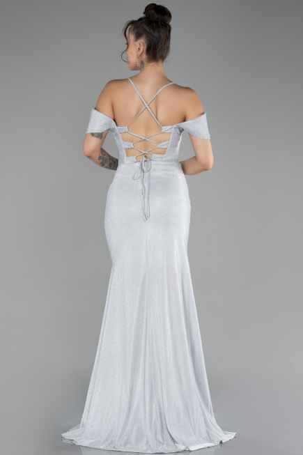 Robe de Soirée Longue Gris ABU4212