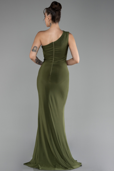 Robe De Soirée Longue Kaki ABU4116