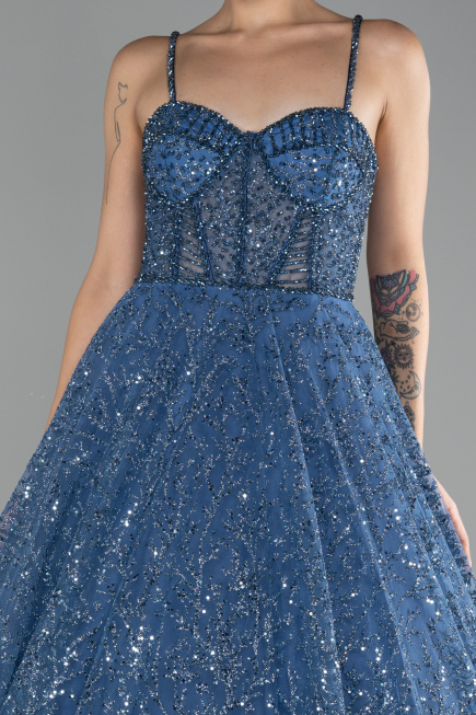 Robe De Soirée Longue Indigo ABU3839