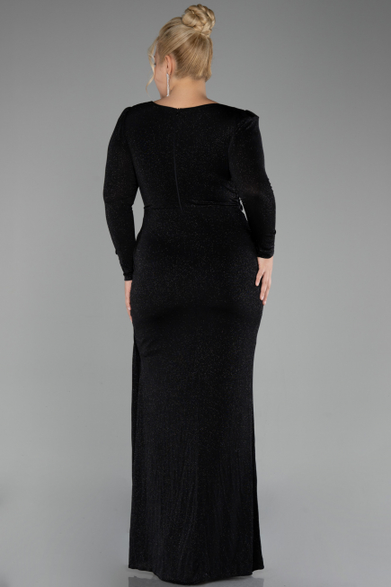 Robe de Soirée Grande Taille Longue Noir ABU3544