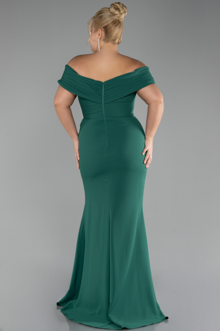 Robe de Soirée Grande Taille Longue Émeraude ABU3172