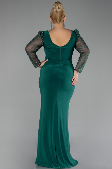 Robe De Soirée Grande Taille Longue Émeraude ABU4119