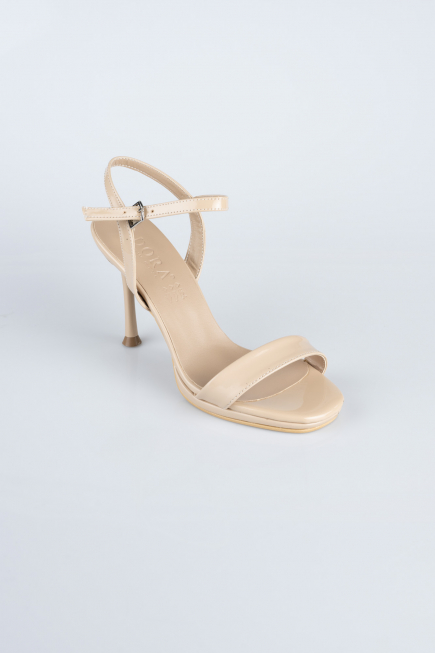 Chaussure de soirée Longue Cuir Verni Vison ABU4235