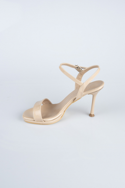 Chaussure de soirée Longue Cuir Verni Vison ABU4235