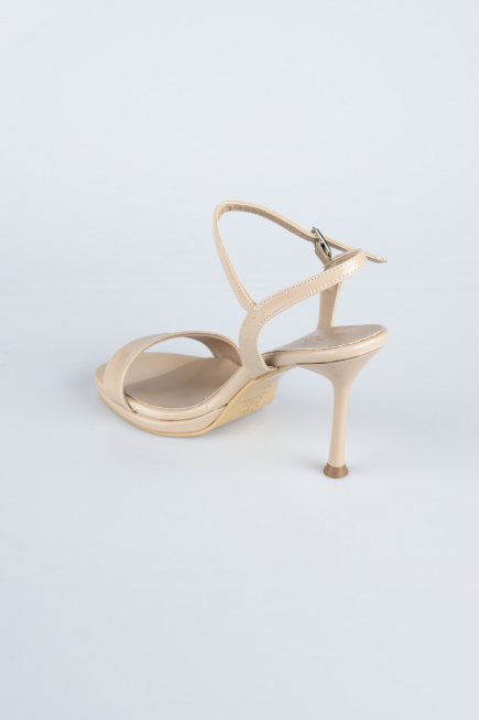 Chaussure de soirée Longue Cuir Verni Vison ABU4235