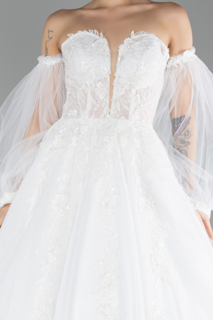 Robes de Mariage Longue Blanc ABU4236
