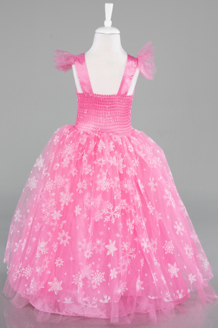 Robe de Soirée Enfants Longue Rose ABU4238