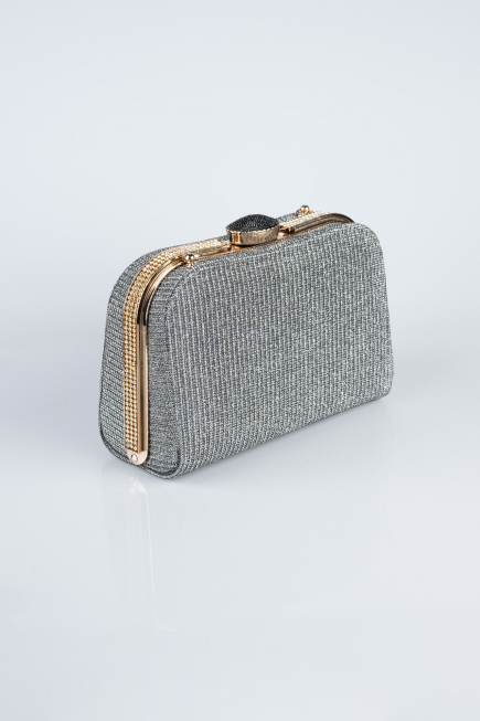 Sac de Soirée Luxe Argenté Platine KC128