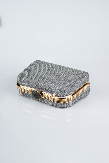 Sac de Soirée Luxe Argenté Platine KC128