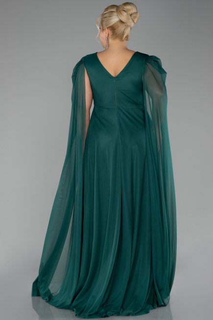Robe De Fiançailles Grande Taille Longue Émeraude ABU4259