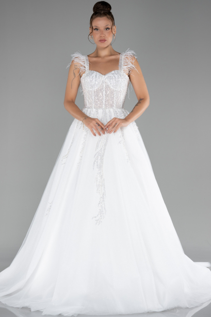 Robes de Mariage Longue Blanc ABU4269