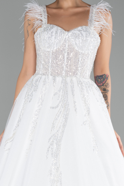 Robes de Mariage Longue Blanc ABU4269