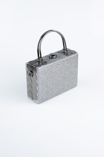 Sac de Soirée Luxe Argenté Platine KC161