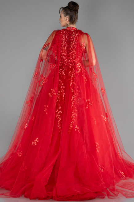 Robe de Soirée Longue Rouge ABU4289