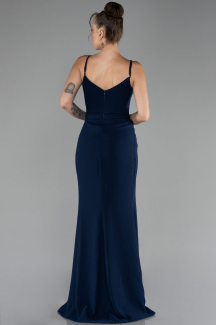 Robe de Soirée Longue Bleu Marine ABU4299