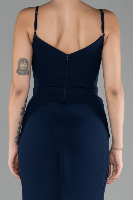Robe de Soirée Longue Bleu Marine ABU4299