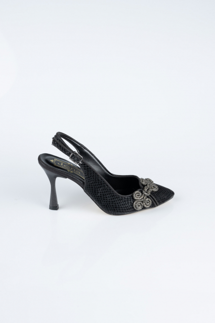Chaussure de soirée Coupe Au Laser Noir MJ4101