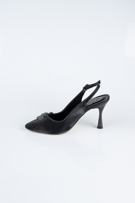Chaussure de soirée Coupe Au Laser Noir MJ4101