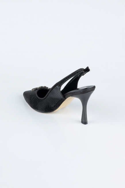 Chaussure de soirée Coupe Au Laser Noir MJ4101