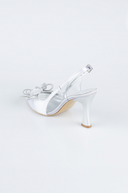 Chaussure de soirée Satin Argent MJS4100