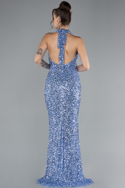Robe Queue de Poisson Longue Squameuse Indigo ABU4306