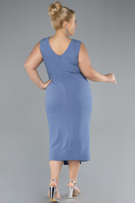 Robe De Soirée Grande Taille Midi Indigo ABK1492
