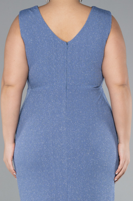 Robe De Soirée Grande Taille Midi Indigo ABK1492