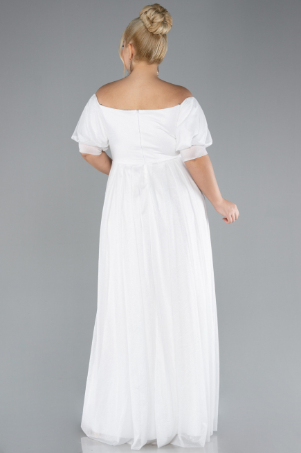 Robe De Soirée Grande Taille Longue Blanc ABU3615