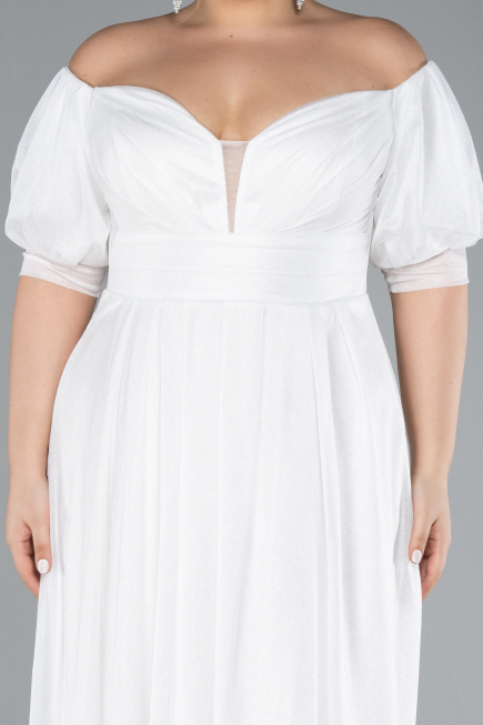 Robe De Soirée Grande Taille Longue Blanc ABU3615