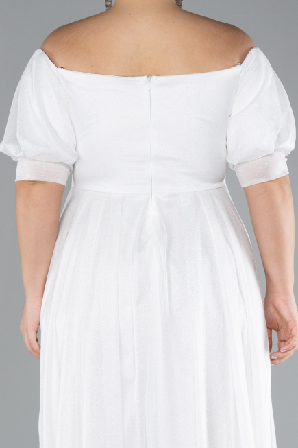 Robe De Soirée Grande Taille Longue Blanc ABU3615