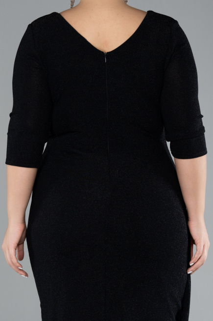 Robe De Invitation Grande Taille Midi Noir ABK1950