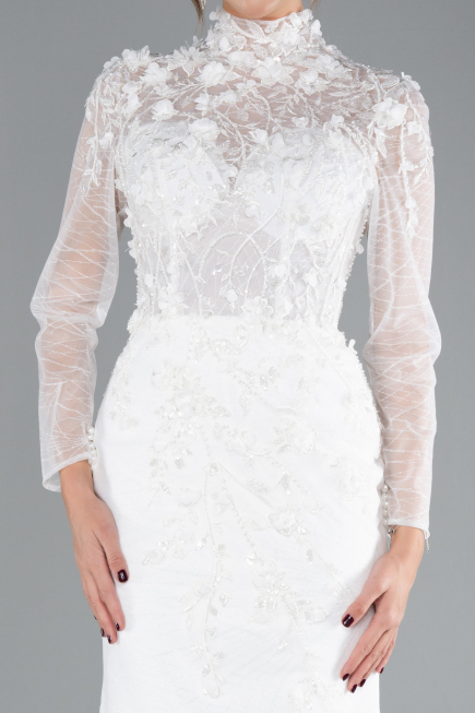 Robes de Mariage Longue Blanc ABU4342
