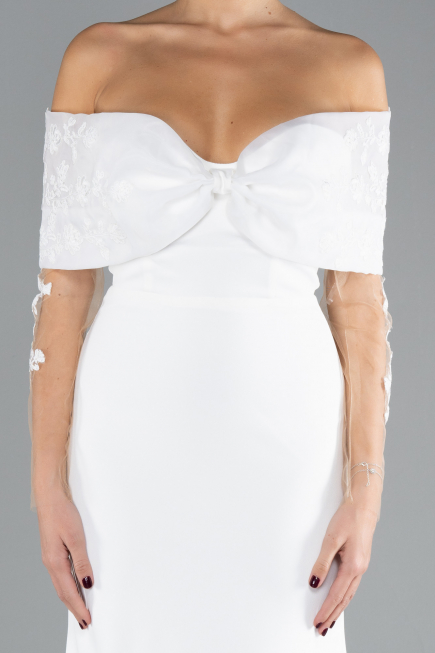 Robe de Soirée Longue Blanc ABU4343