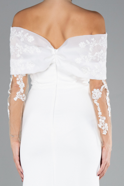 Robe de Soirée Longue Blanc ABU4343