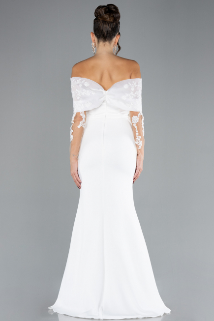Robe de Soirée Longue Blanc ABU4343