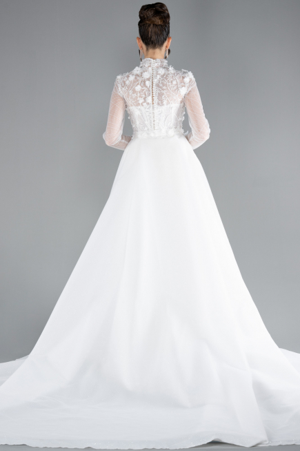 Robes de Mariage Longue Blanc ABU4342