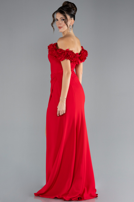 Robe Queue de Poisson Longue Rouge ABU4335